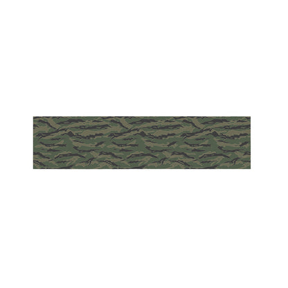 Green Tiger Stripe Camouflage Print Bed Runner