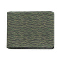 Green Tiger Stripe Camouflage Print Bifold Wallet