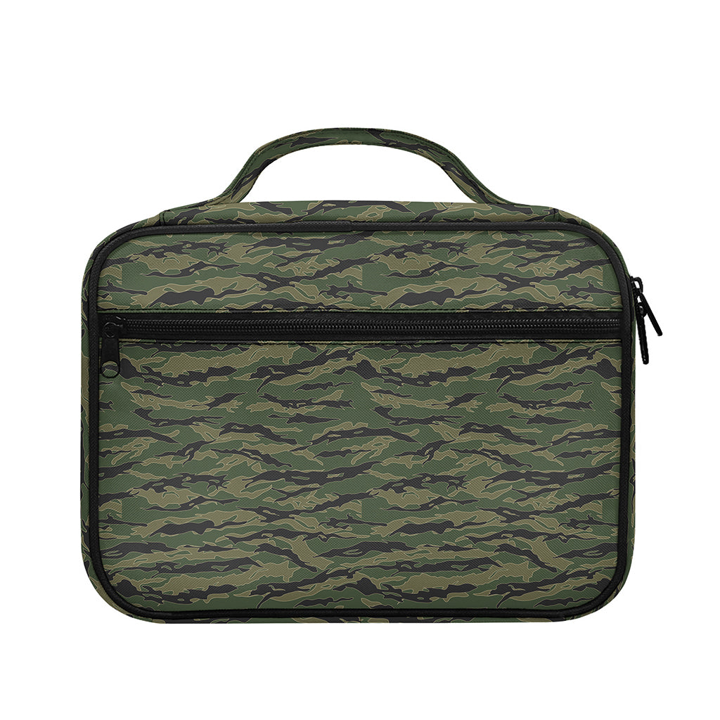 Green Tiger Stripe Camouflage Print Briefcase Bible Bag