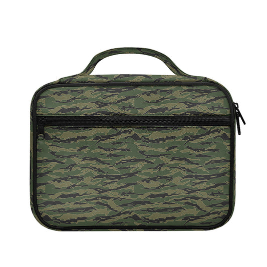 Green Tiger Stripe Camouflage Print Briefcase Bible Bag