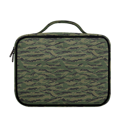 Green Tiger Stripe Camouflage Print Briefcase Bible Bag
