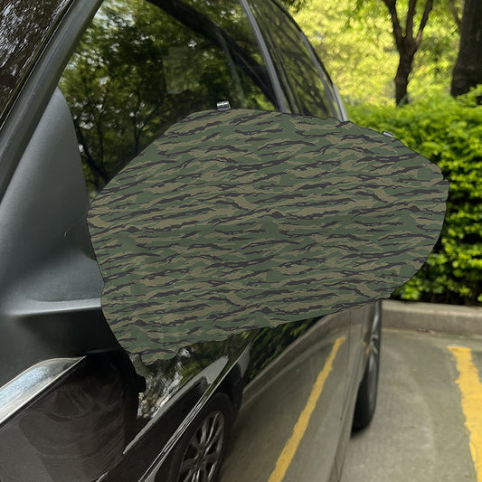 Green Tiger Stripe Camouflage Print Car Side Mirror Covers