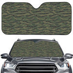 Green Tiger Stripe Camouflage Print Car Windshield Sun Shade