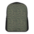 Green Tiger Stripe Camouflage Print Casual Backpack