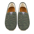 Green Tiger Stripe Camouflage Print Casual Shoes