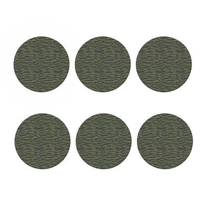 Green Tiger Stripe Camouflage Print Coaster Set
