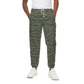 Green Tiger Stripe Camouflage Print Cotton Sweatpants