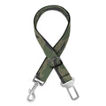 Green Tiger Stripe Camouflage Print Dog Seat Belt