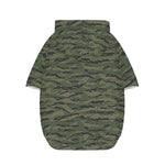 Green Tiger Stripe Camouflage Print Dog Zip Up Hoodie