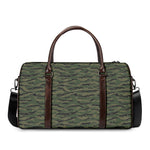 Green Tiger Stripe Camouflage Print Duffle Bag