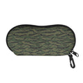 Green Tiger Stripe Camouflage Print Glasses Case