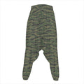 Green Tiger Stripe Camouflage Print Hammer Pants