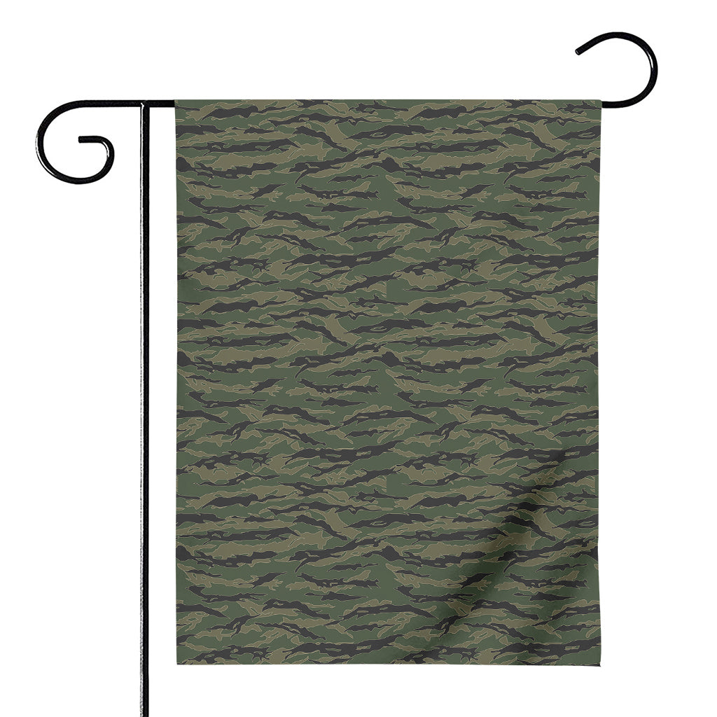 Green Tiger Stripe Camouflage Print House Flag