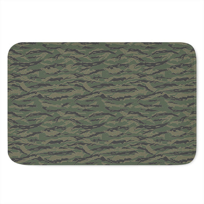 Green Tiger Stripe Camouflage Print Indoor Door Mat