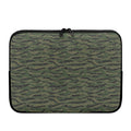 Green Tiger Stripe Camouflage Print Laptop Sleeve