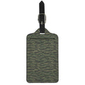 Green Tiger Stripe Camouflage Print Luggage Tag