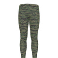 Green Tiger Stripe Camouflage Print Men's Leggings