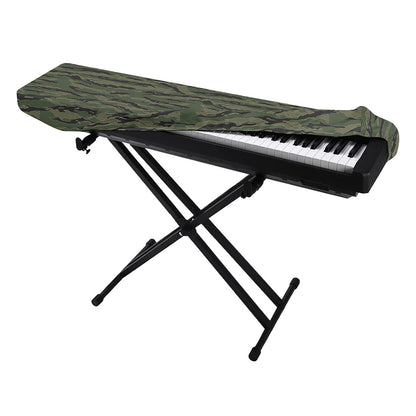 Green Tiger Stripe Camouflage Print Piano Keyboard Cover