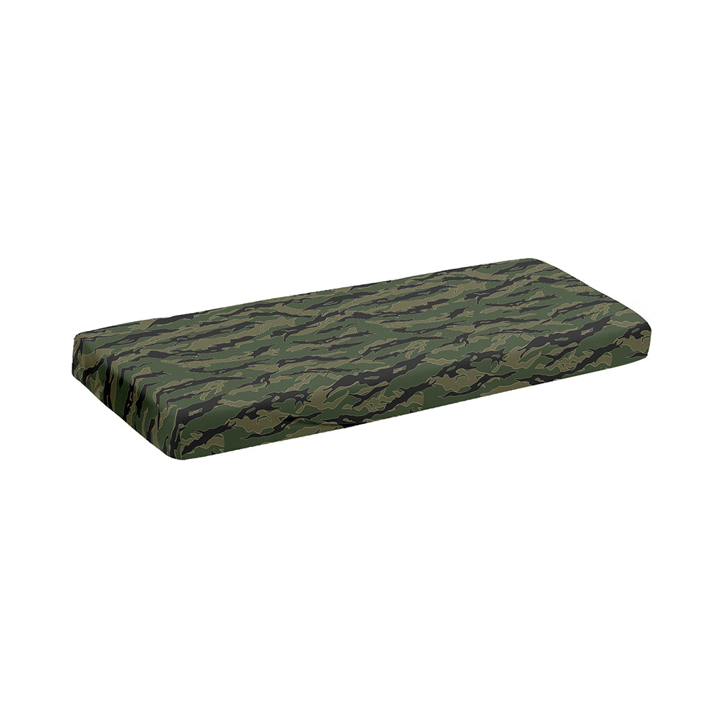 Green Tiger Stripe Camouflage Print Piano Keyboard Cover