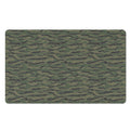Green Tiger Stripe Camouflage Print Polyester Doormat