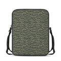 Green Tiger Stripe Camouflage Print Rectangular Crossbody Bag