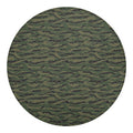 Green Tiger Stripe Camouflage Print Round Blanket