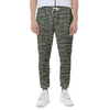 Green Tiger Stripe Camouflage Print Scuba Joggers