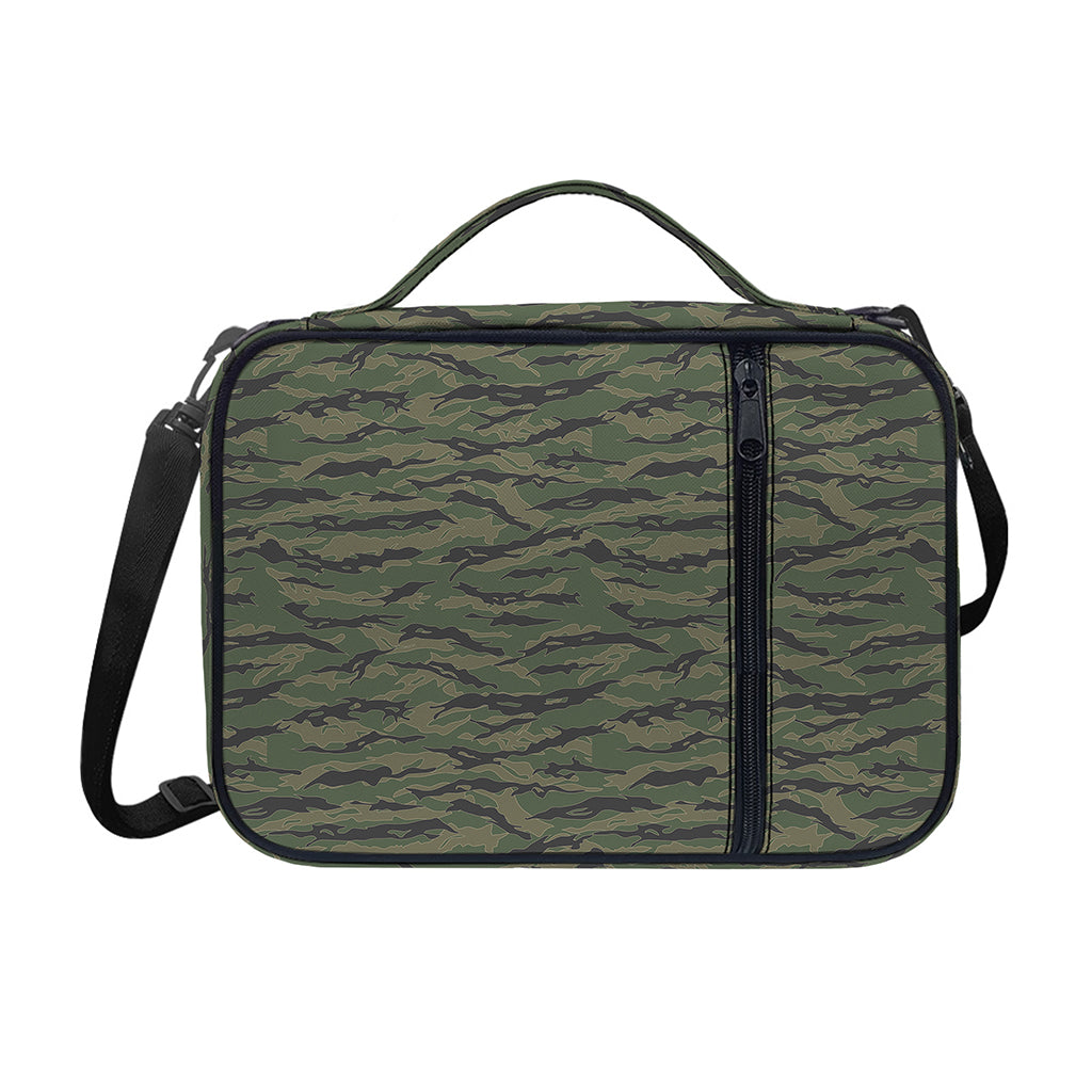 Green Tiger Stripe Camouflage Print Shoulder Strap Bible Bag