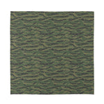 Green Tiger Stripe Camouflage Print Silk Bandana