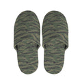 Green Tiger Stripe Camouflage Print Slippers