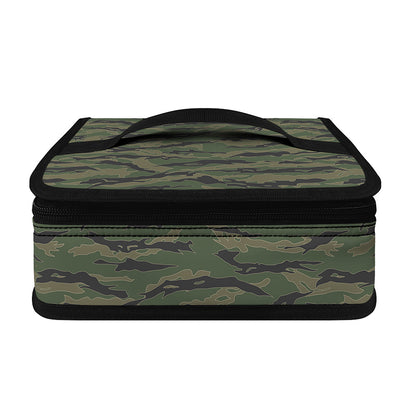 Green Tiger Stripe Camouflage Print Small Lunch Bag