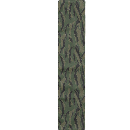 Green Tiger Stripe Camouflage Print Table Runner