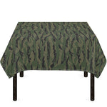 Green Tiger Stripe Camouflage Print Tablecloth