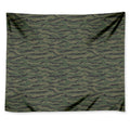 Green Tiger Stripe Camouflage Print Tapestry