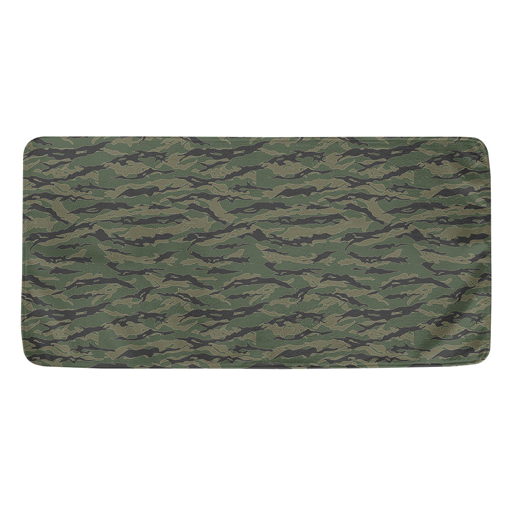 Green Tiger Stripe Camouflage Print Towel