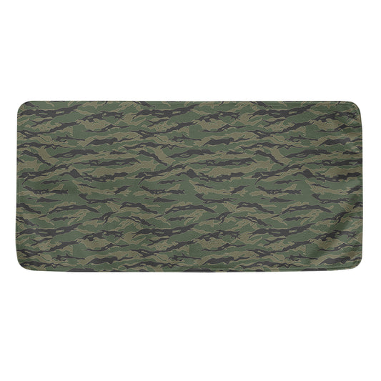 Green Tiger Stripe Camouflage Print Towel