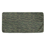 Green Tiger Stripe Camouflage Print Towel