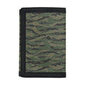 Green Tiger Stripe Camouflage Print Trifold Wallet