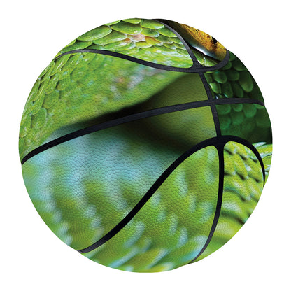 Green Tree Python Snake Print Basketball