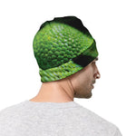 Green Tree Python Snake Print Beanie