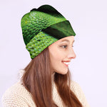 Green Tree Python Snake Print Beanie