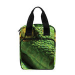 Green Tree Python Snake Print Bible Tote Bag