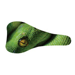 Green Tree Python Snake Print Bicycle Seat Cover