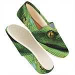 Green Tree Python Snake Print Casual Shoes