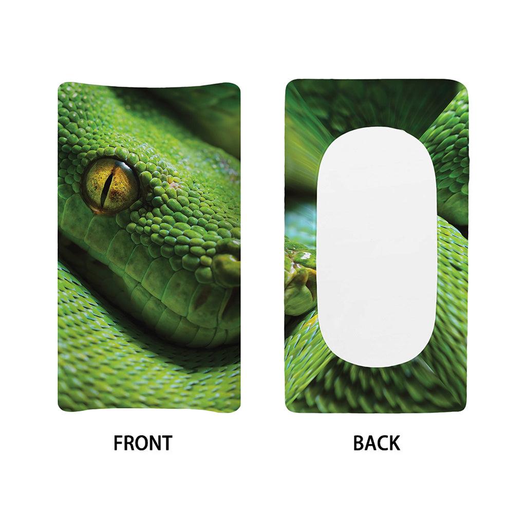Green Tree Python Snake Print Changing Pad Cover