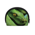 Green Tree Python Snake Print Coin Purse