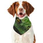 Green Tree Python Snake Print Dog Bandana