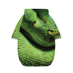 Green Tree Python Snake Print Dog Zip Up Hoodie