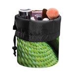Green Tree Python Snake Print Drawstring Makeup Bag