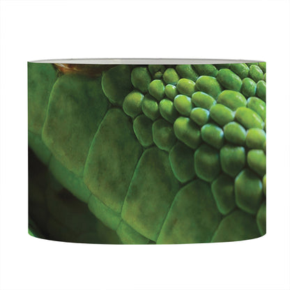 Green Tree Python Snake Print Drum Lamp Shade